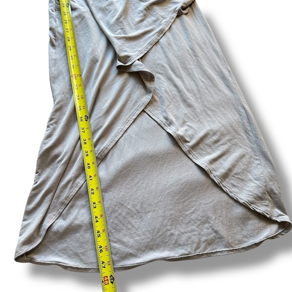 Aritzia Wilfred Saturn Midi Wrap Dress Square Neck Mauve Minimalist Balletcore S - Picture 8 of 13